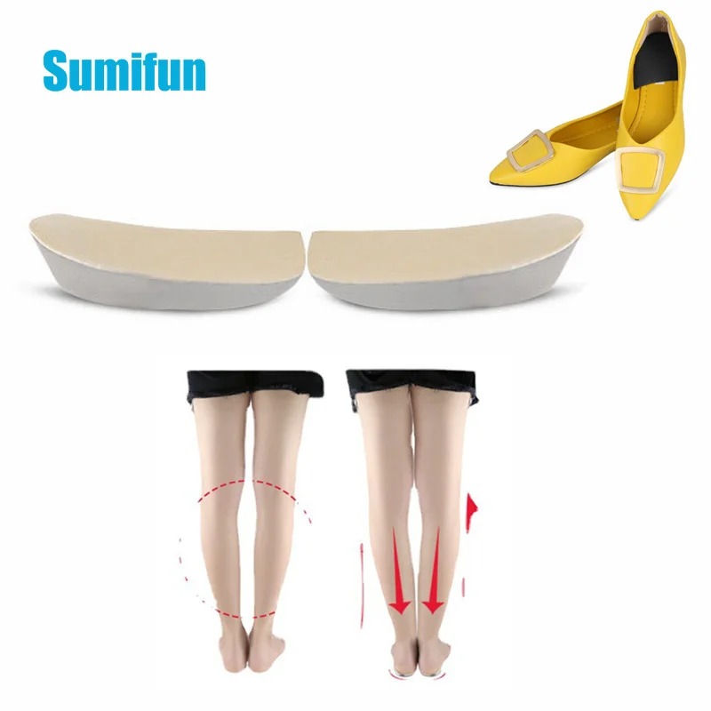 2Pcs Orthopedic Insoles For X/O-type Legs Foot Corrector Gel Pillow For Heel Orthopedic Corrective Insoles Shoes Pad Feet Care