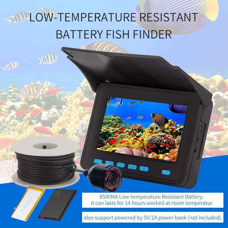 

WF25C Lens IP68 Waterproof Camera 4.3inch LCD Monitor with DVR 20/30M Cable Underwater Portable Fishing Camera/Monitor System