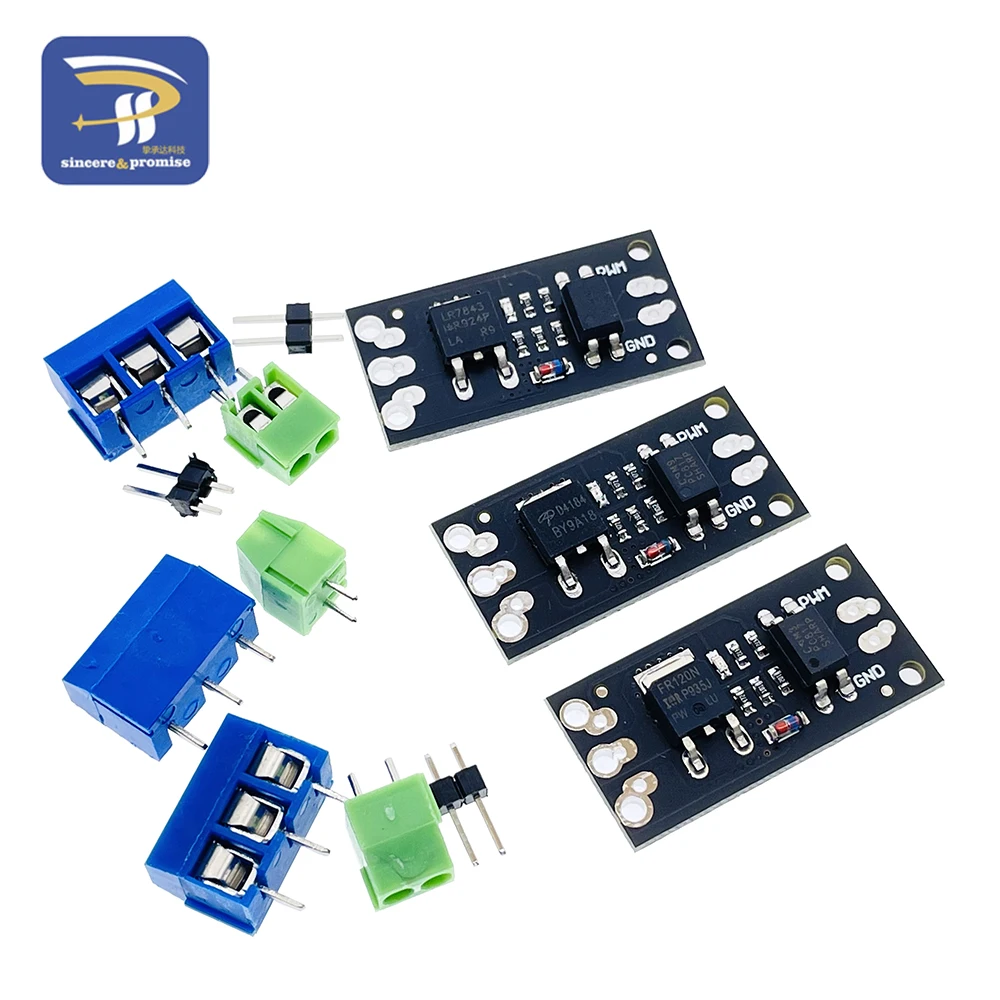 Isolated MOSFET MOS Field Effect Tube Module 3V / 5V FR120N LR7843 D4184 AOD4184 Board Replacement Relay For Arduino and MCU