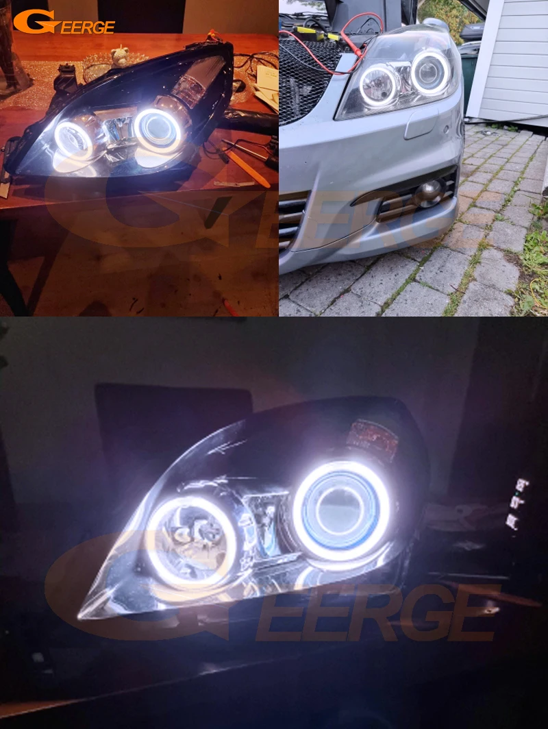 For Chevrolet Opel Vectra C Facelift 2005 2006 2007 2008 2009 Ultra Bright Cob Led Angel Eyes Kit Halo Rings Day Light