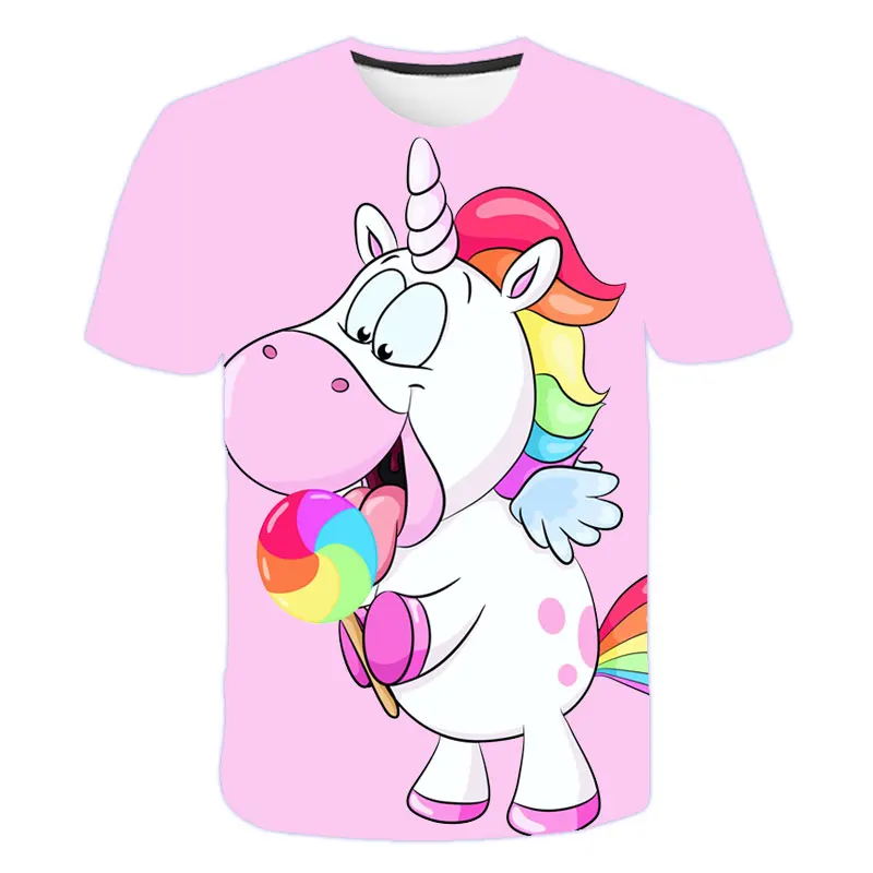 2021 Man's T-shirt 3d Unicorn Printing T-shirts Cute Unicorn Tshirt Girls New Summer T Top Clothes Cartoon