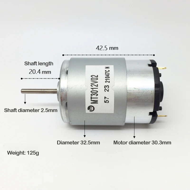 Brand New Micro Carbon Brush Motor 30LYT1243A DC 12V Small 450 Motor Long Shaft  for Car Massage Seat/lumbar Support Accessories