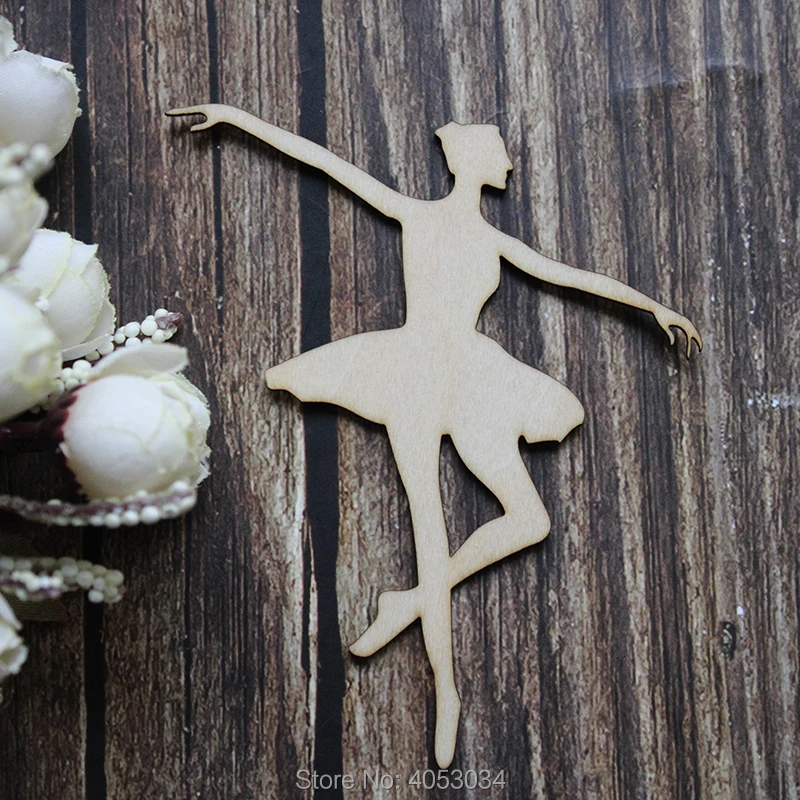 Wooden Ballet dancer Laser Cut , plywood figure, wood cutouts, different size shape Ornaments Craft Decoration Decoupage Unpaint