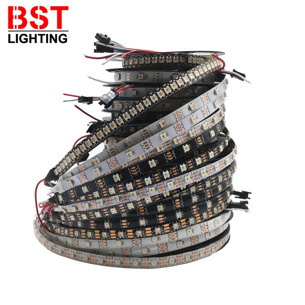 

DC5V SK6812 RGBW (Similar WS2812B) 4 In 1 Individual Addressable IC 30/60/144 Leds/Pixels/m Led Strip Light IP30/IP65/IP67