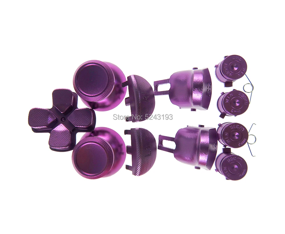 1 مجموعة JDS-040 4.0 مخصص المعادن Thumbsticks التناظرية رصاصة زر الكروم D-pad لسوني PS4 برو تحكم JDS 040 JDS-040