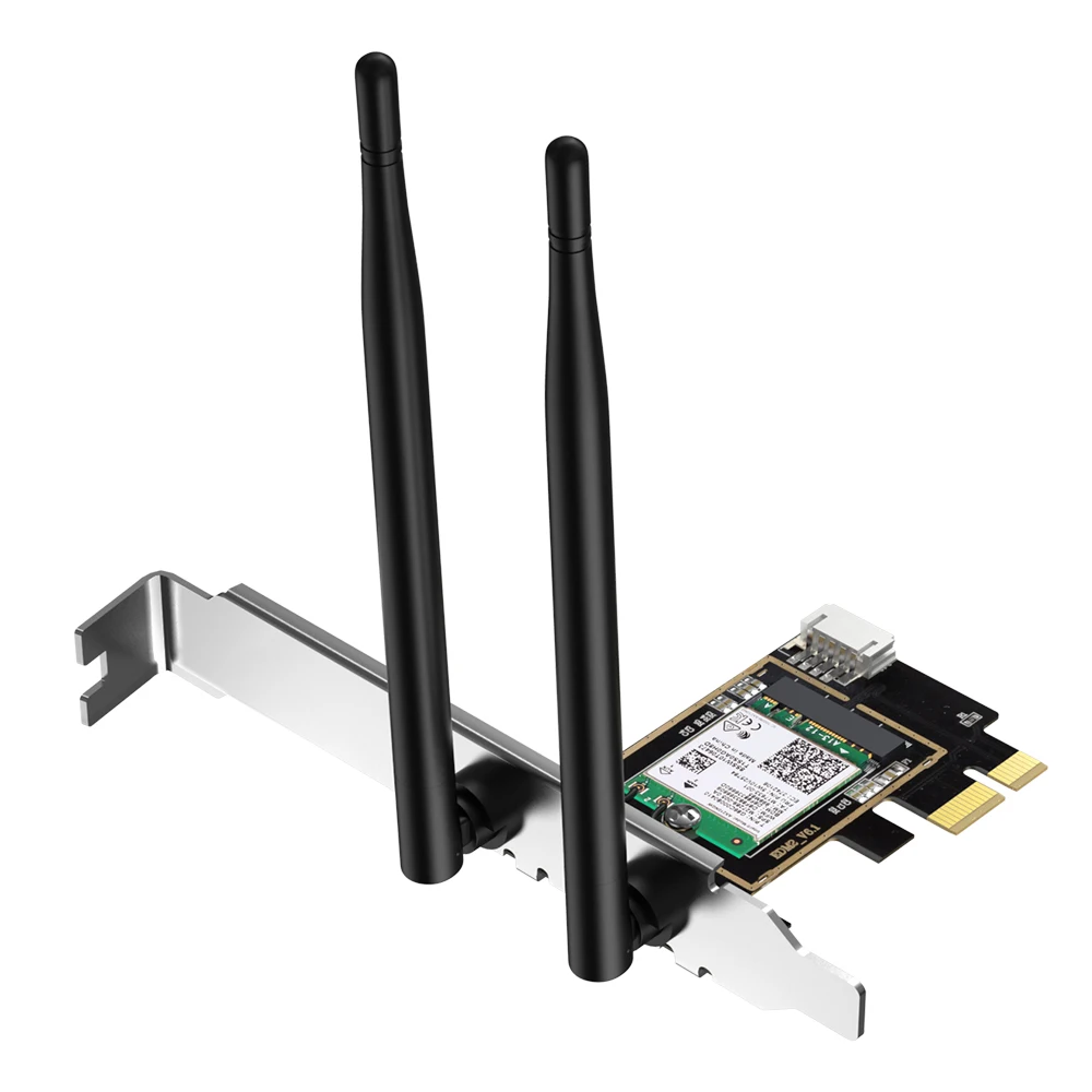 Imagem -05 - Placa de Rede sem Fio Wi-fi Pcie x1 3000mbps Bluetooth 5.1 Chip Adaptador de Rede Pci Express Ax200ngw 2.4g 5g Antena Dupla