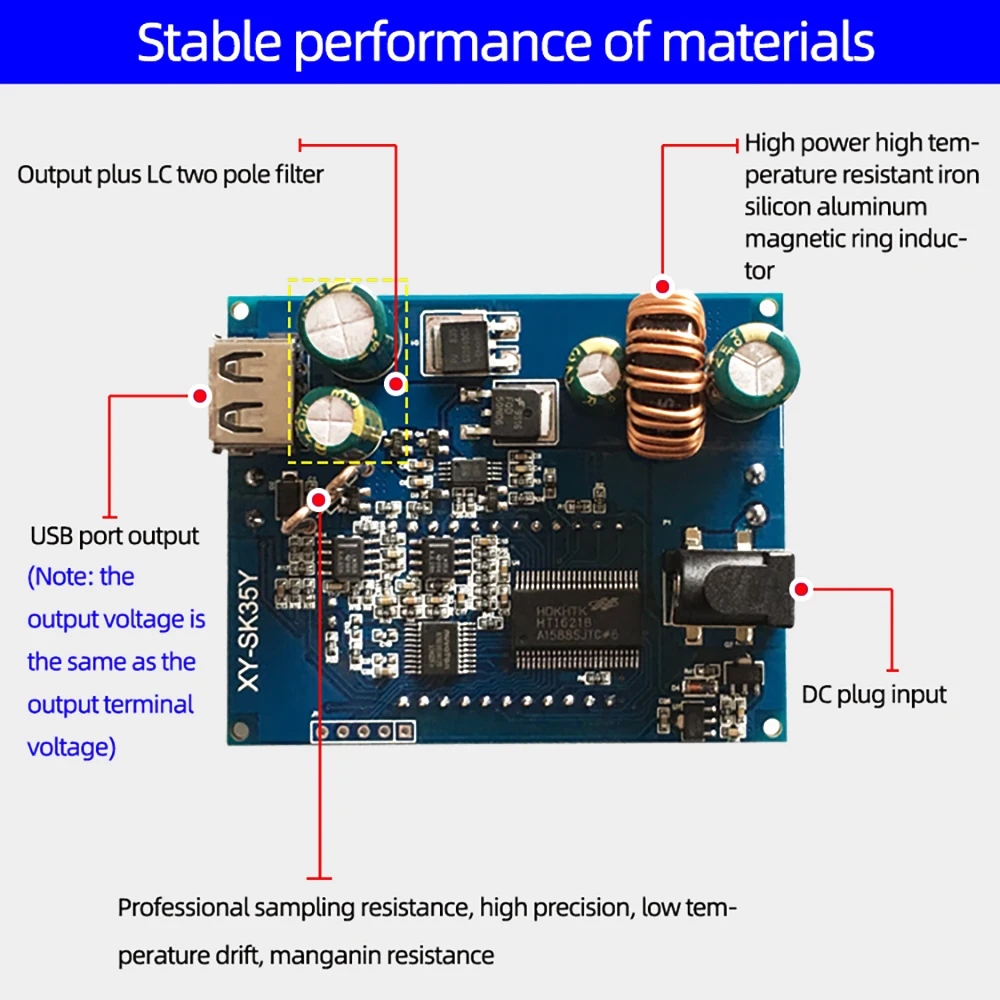 CC CV Automatic Boost Buck Converter 0.6-30V 4A 35W 5V 12V 24V DC-DC Step Up Down Power Supply LCD Digital Voltmeter Ammeter