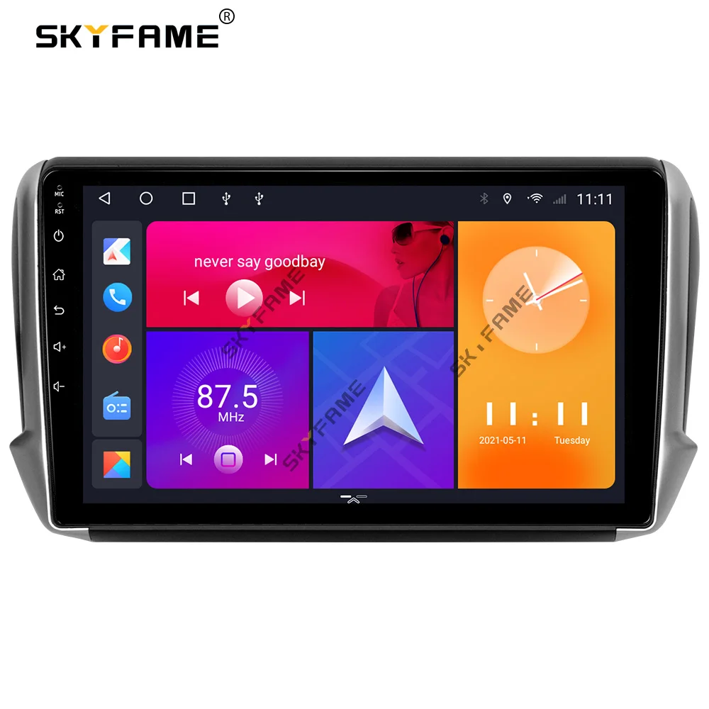 SKYFAME إطار السيارة فآسيا محول Canbus صندوق فك أندرويد داش تركيب لوحة عدة لبيجو 208 2008