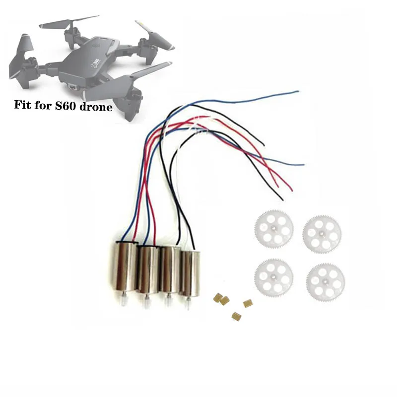 S60 RC Drone Spare Parts Helicopter CW CCW Motor Engines Gear Accessories