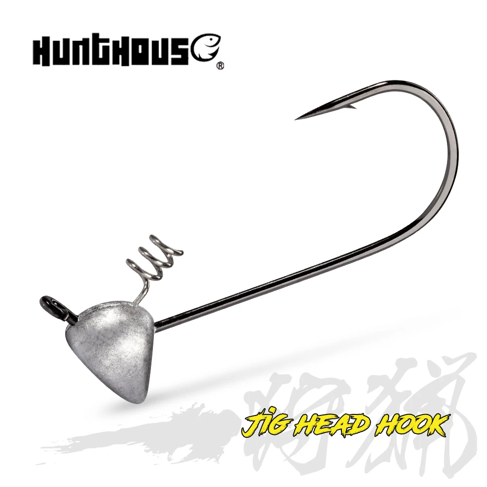 

Hunthouse Soft Fishing Lure Fishing Hook shaky head jigs Head 3.5g 5g 6.5g jigging Flat hook Fishing Tackle for Lure Accessories