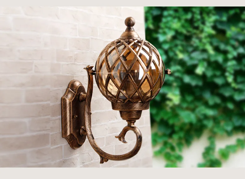 

American Vintage Wall Lamps Outdoor Light waterproof LED Light E27 Sconce For Courtyard Corridor Porch Light AC85-265V Sconces