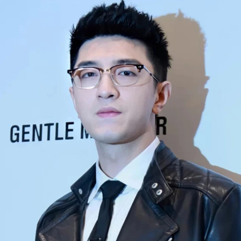 Anti Blue Ray Half Rim Square Myopia Glasses Finished Metal Rice Nail Frame Student Prescription Spectacles 0 -0.5 -0.75 To -6.0