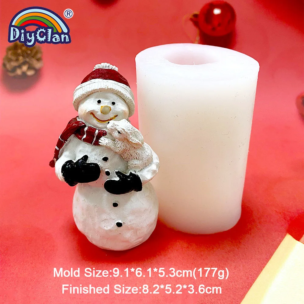 Weihnachts-Schneemann-Silikonformen, Kuchen-, Rechteck-, Schokoladen-, Kerzenform, Keks-, Levulose-, Weihnachtsmann-, Winter-, Seifen-, Gips-Ornament-Geschenkform – Detail 7