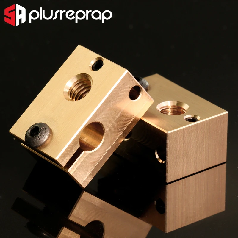 

2PCS Copper Brass Heated Block V6 J-head Hotend 3D Printer V6 Nozzles fit 3mm PT100 NTC100K Thermocouple High Temperature Block