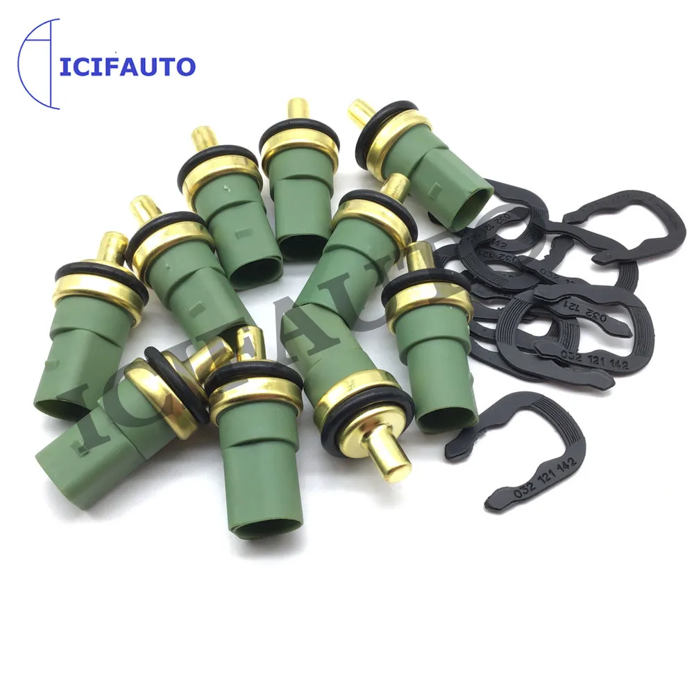 

10 x Green Car Engine Coolant Temperature Sensor Switch for VW Passat Golf Audi OE# 078919501C / 059919501A