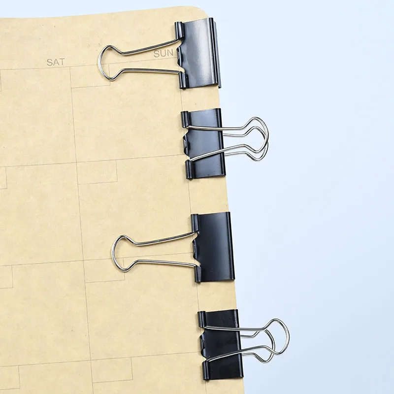 6225B Metal Binder Clips Home Office Books File Paper Organizer Clip Food ClipsStrong clamping force Easy classification