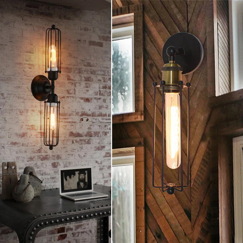 Bar Cafe Antique Wall Light Clothing Store Restaurant Aisle Industrial Wall Lamp Vintage Haning Lighting Decor Bedside Sconce