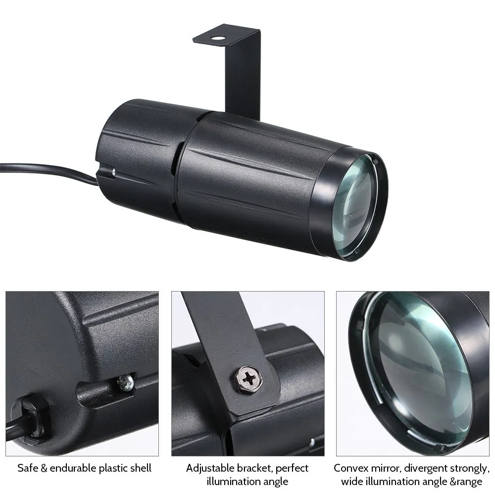 AC90-240V 10W LED Mini Beam Spot Stage Light Drop Shipping