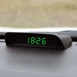 Solar Car Clock Thermometer Date Week Cycle Display Automatic Switching Machine High-Precision LED Digital Car Clock Watch