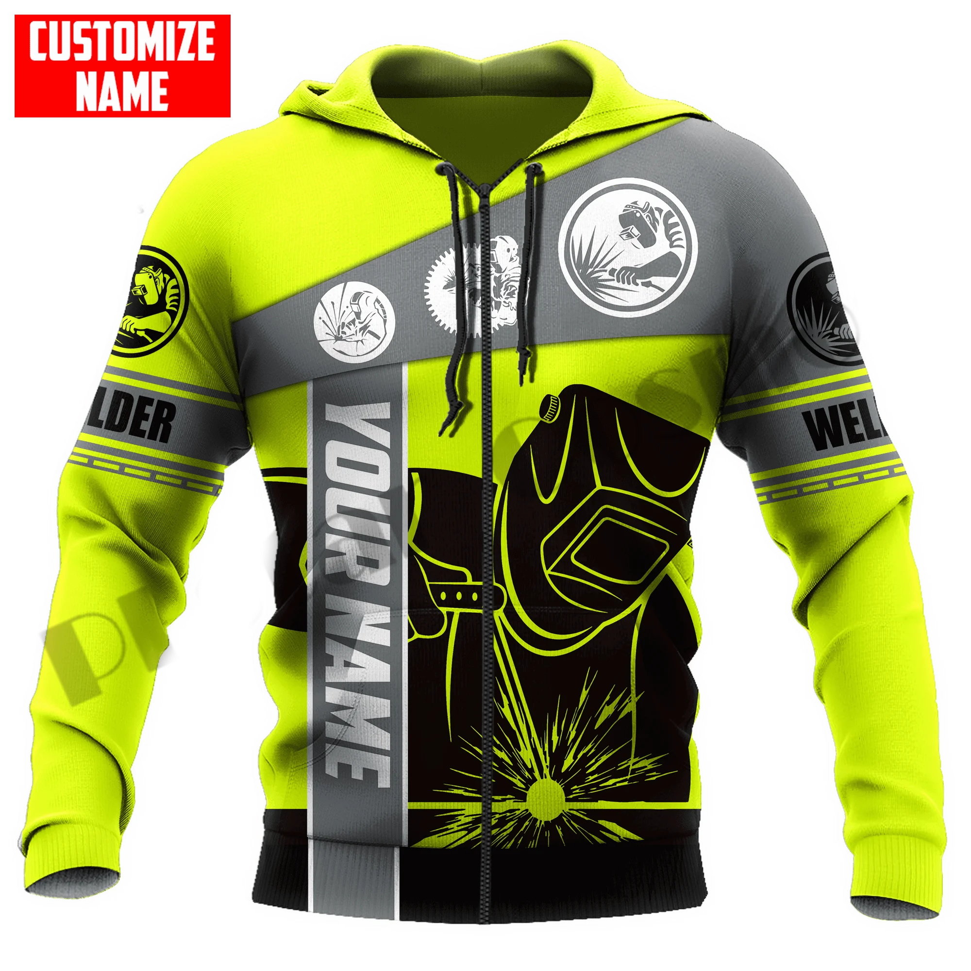 PLstar Cosmos 3DPrinted Newest Welder Job Custom Name Unique Hrajuku Streetwear Unisex Funny Casual Hoodies/Zip/Sweatshirt Q-10