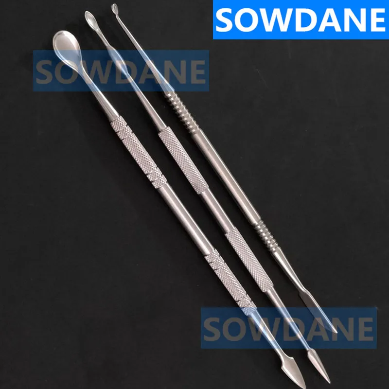 3pcs Dental Wax Scoop Sculpting knife 46/47/48 Stainless Steel Double Side Clay Carving knife Dentist Tools Dental Pick Wax Tool