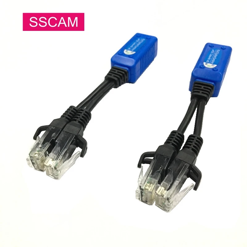 5Pairs POE Combiner uPOE Kit Ethernet Splitter Passive Power Cable Kit for 2Pcs IP CCTV POE Cameras