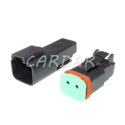 1 Set 2 Pin Deutsch DT04-2P DT06-2S impermeabile connettore automobilistico nero spina automatica per Mazda