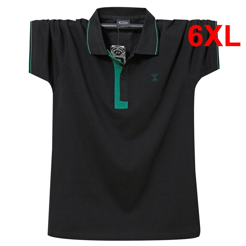 High Quality Polo Shirt Big Size Men Summer Short Sleeve Polo Shirts Casual Fashion Breathable Tops Male Plus Size 5XL 6XL HA202