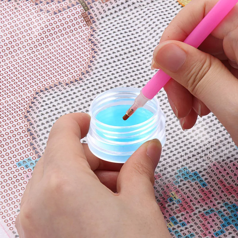 Glue Clay Tool Embroidery Beads Mosaic Plastic Diamond Painting Accessories DIY Crafts Point Round Drill Clay Pen Box
