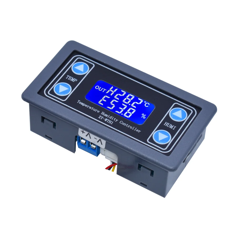 10A Thermostat Digital Temperature Humidity Controller DC 6V-30V Thermal Regulator Thermocouple LCD Display SHT20 Sensor meter