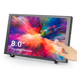 8 Inch Touchscreen Monitor HDMI-compatible Portable LCD Display 1280x800 Built in with Laptop PC Raspberry Pi Game Consoles