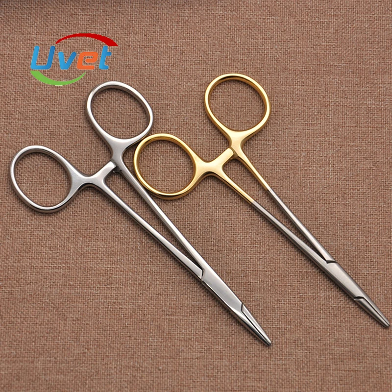 

Stainless steel medical needle holder micro ophthalmic needle holder double eyelid oral gold handle Thick needle fine needle