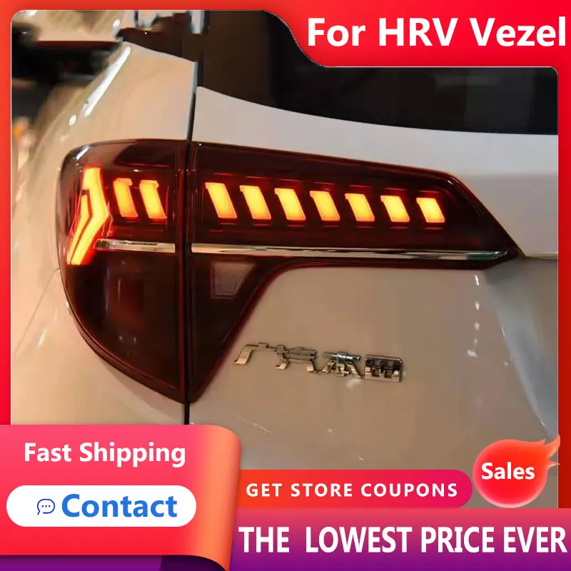 Hana para o carro honda hrv vezel 2014-2019 HR-V luzes traseiras led luzes de nevoeiro drl luzes diurnas tuning acessórios do carro