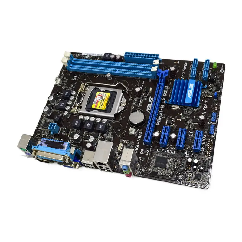 Imagem -04 - Lga 1155 Asus Motherboard P8h61-m Lx2 R2.0 Ddr3 Intel H61 Sata2 Suporte Usb 2.0 Xeon e3 1245 v2 Core i7 2700k Cpus