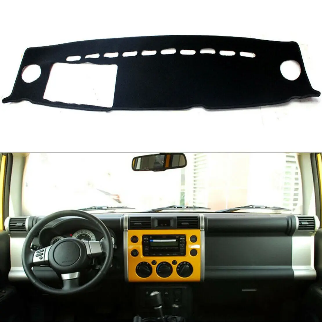 Car Dash Mat DashMat Cover Dashboard Sun Pad For Toyota FJ Cruiser 2007-2014