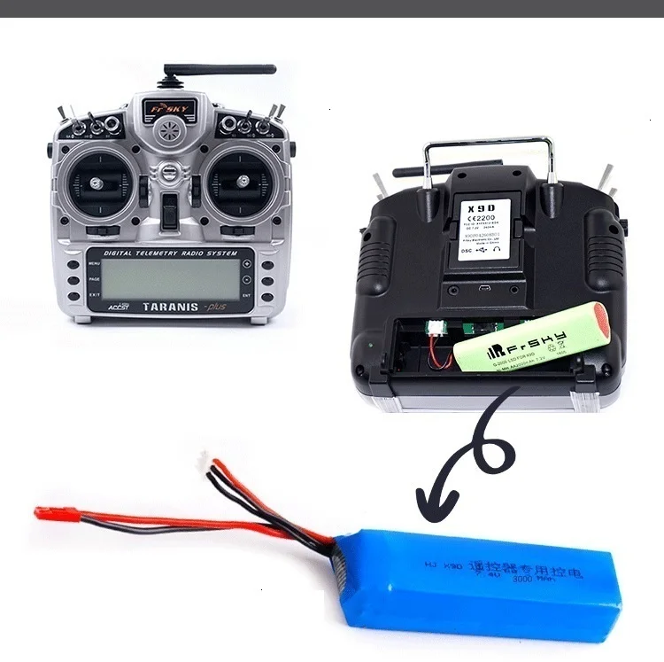 FrSky Taranis X9D Plus Batería LiPo 7.4V 3000mAh para Transmisor - imagen 2