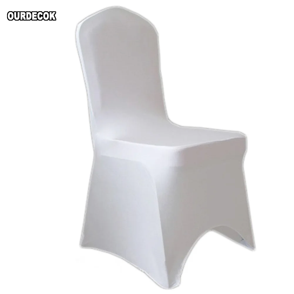 100 Pieces New Style Lycra Spandex Chair Cover for Wedding Banquet Party Decoration Products Supply White/Black DHL/EMS Free