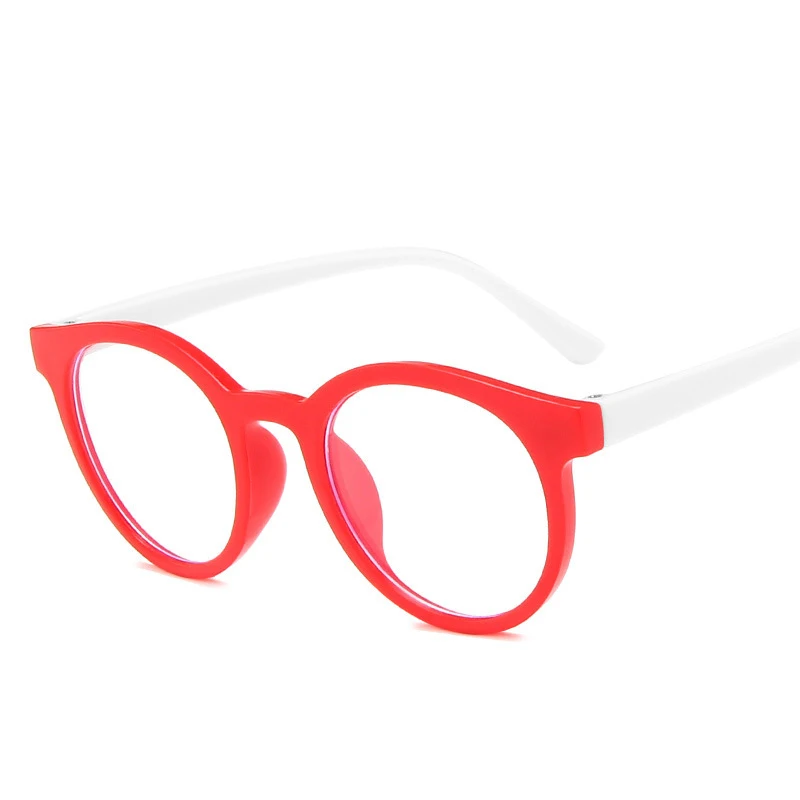 New round pc frame anti blue light glasses Plain glasses children radiation protection for kid Computer phone eyeglasses