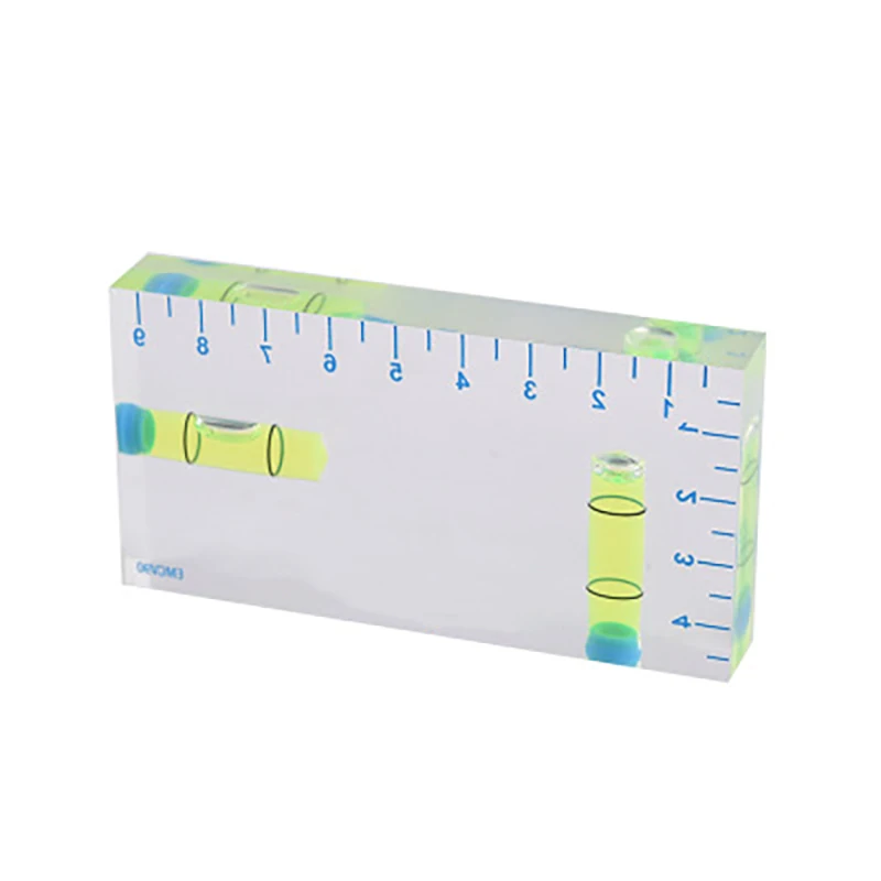 High Precision Transparent Two Direction Level Bubble Mini Spirit Level Horizontal Leveler Liquid Level Indicator Blisters Level