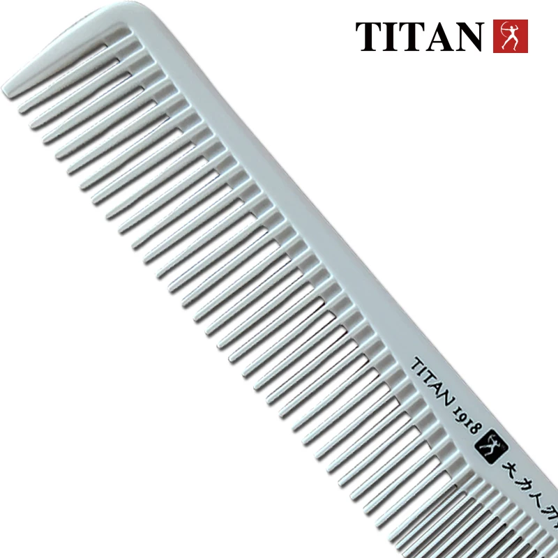 Titan Comb Professional Hair Comb Medium Cutting Comb Salon Barber Styling Brush Tool White Hair Comb