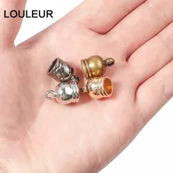 30-100pcs/lot Tassel Caps Leather Cord Cap Clasp End Tip Cap Crimp End Beads Caps Fit 6 7 8 9 12mm For Jewelry Making Findings