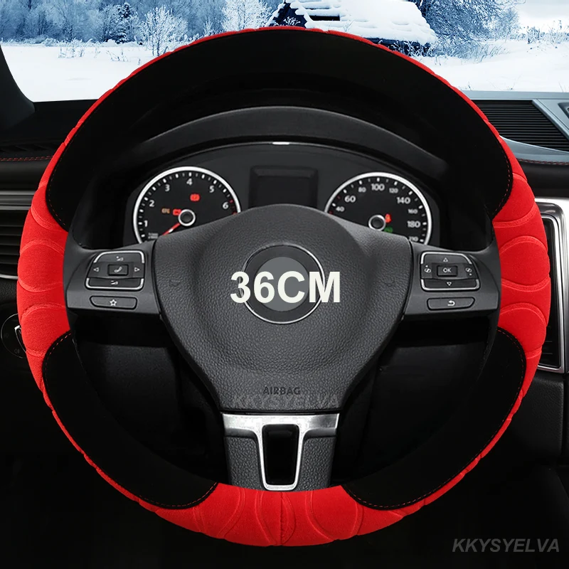 D/O Shape 36cm Plush Car Steering Wheel Cover for Honda Civic Ciimo Jade SUZUKI Alto LINGYANG NISSAN Juke Toyota Aqua Prius