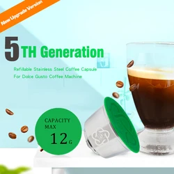 Icafilas-Capsules de café réutilisables pour Dolce Gusto Mini Me, dosettes piccolo xs, crème en acier inoxydable