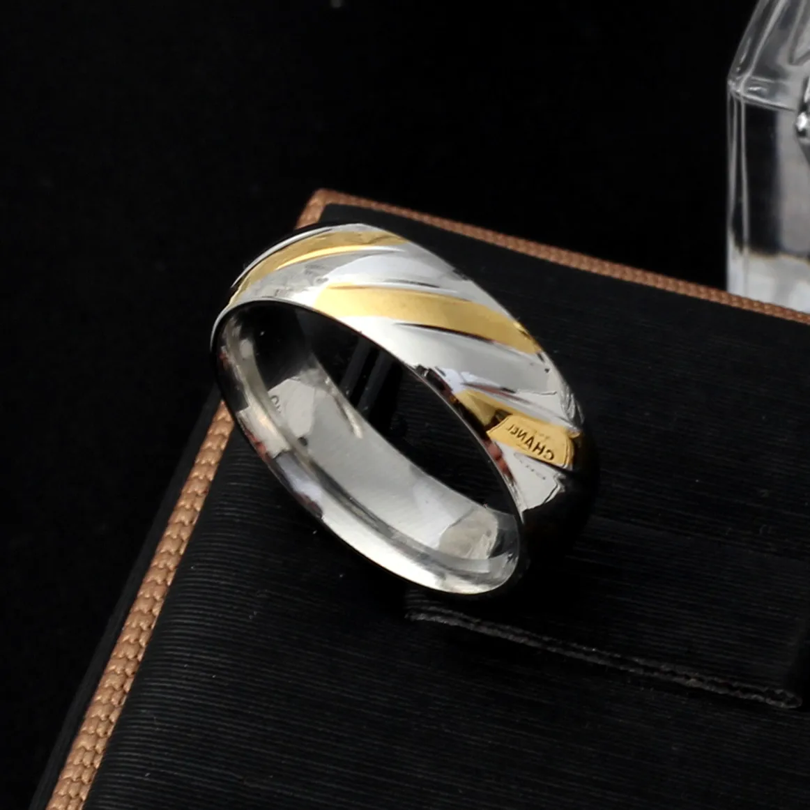 Punk Rock Style Gold silver Ring Mens Fashion Chunky Finger Bling Hip Hop Ring Size 7/8/9/10/11/12 Retro Titanium Steel Rings