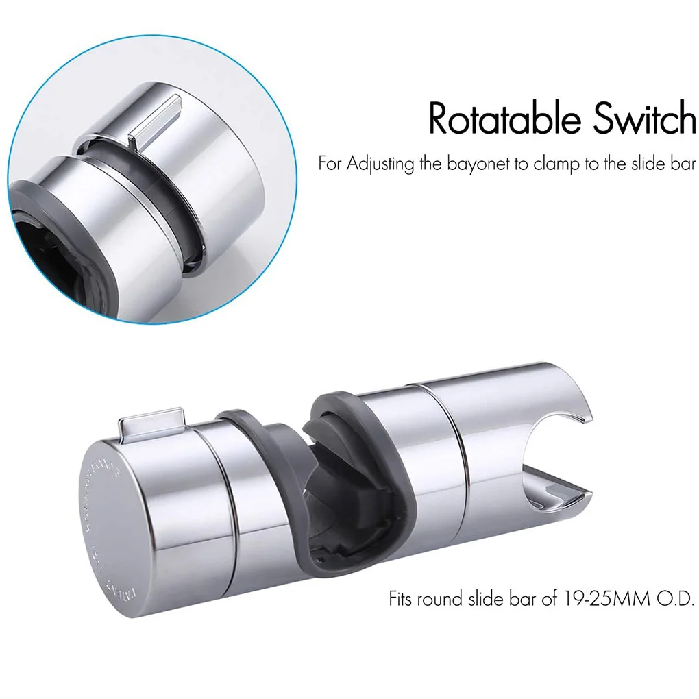 Uniwersalny regulowany 18 ~ 25mm plastik ABS prysznic szyna ślizgowa uchwyt na pręt uchwyt zaciskowy uchwyt wymiana akcesoria łazienkowe