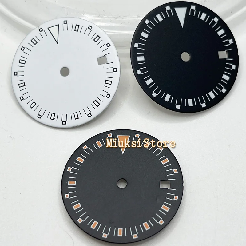29mm White Black sterile watch dial luminous dial fit Miyota 8205 8215 821A Mingzhu DG2813 3804 ETA 2836 2824 Seagull 1612