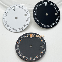 29mm White Black sterile watch dial luminous dial fit Miyota 8205 8215 821A Mingzhu DG2813 3804 ETA 2836 2824  Seagull 1612