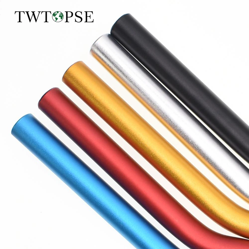 TWTOPSE Aluminum Alloy AL7050 Bike Bicycle M Handlebar For Brompton Folding Bike Cycling Handle Bar Width 520mm Rise H30mm 80mm