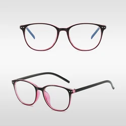 2021 Women Men Vintage  -0.5 -1.0 -1.5 -2.0-2.5 -6.0 Anti-blue Light Myopia Glasses Round Full Frame Reading Glasses Eyewear