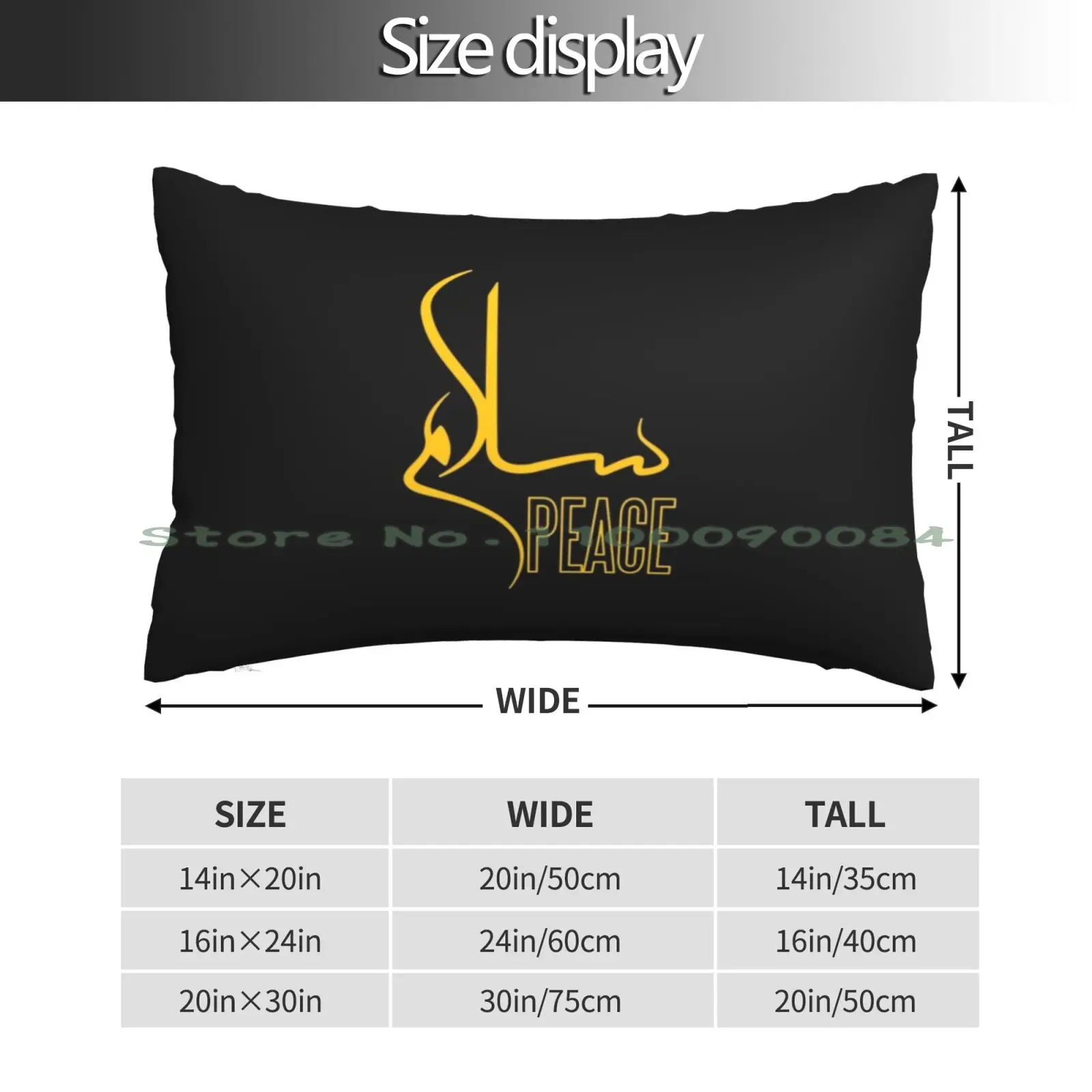 Calligraphy Peace Muslim Islam Pillow Case 20x30 50*75 Sofa Bedroom Amazigh Berber Algeria Tunisia Morocco African Kabyle